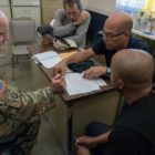 An American Homefront reporter working in Puerto Rico with troops from Fort Bragg