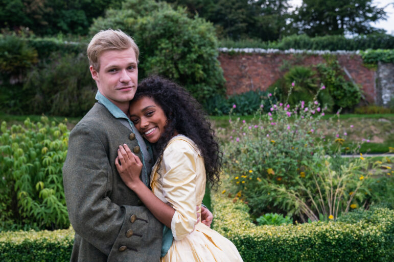 Solly McLeod as Tom Jones and Sophie Wilde as Sophia Western. (Courtesy of Mammoth Screen and Masterpiece)
