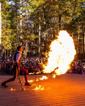 Jack Lepiarz peforms at King Richard’s Faire in Carver, Mass., in October.