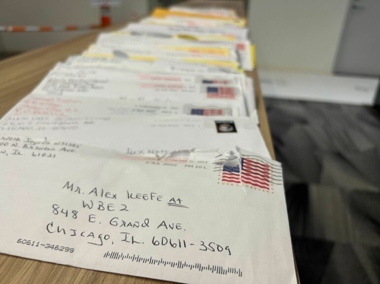 Letters sent to WBEZ's Alex Keefe with requests for "Prisoncast!"