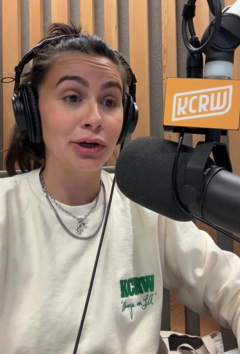 Katherine Ellis in KCRW's studios.