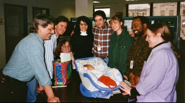 Davar Ardalan and the team of NPR's "Weekend Edition Sunday" in the mid-'90s
