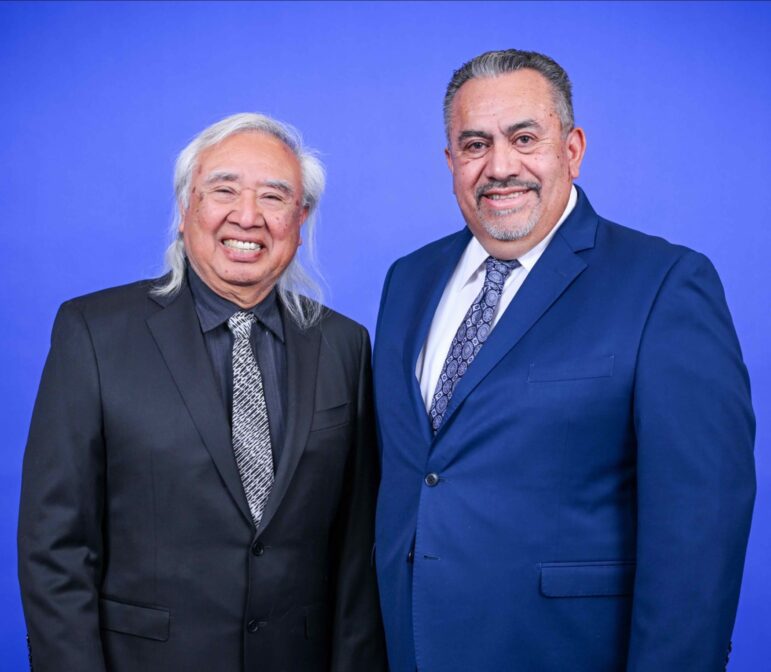 Radio Bilingüe Co-Executive Directors Hugo Morales and José Martínez-Saldaña 
