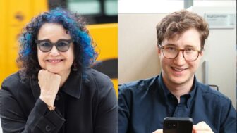 "On the Media" co-hosts Brooke Gladstone and Micah Loewinger