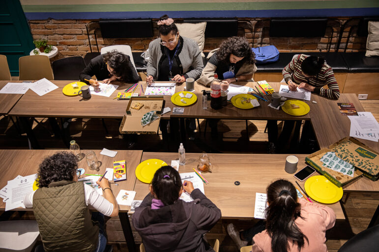 A "Radio Ambulante" Listening Club in Quito, Ecuador, in September 2022. (Photo courtesy Radio Ambulante Studios)