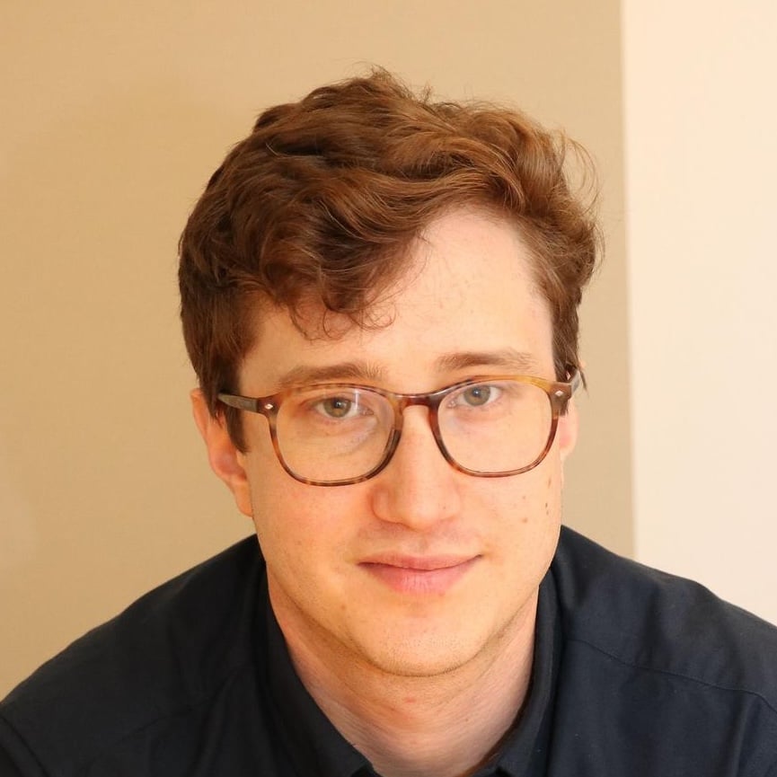 Headshot of Micah Loewinger, co-host of "On the Media"