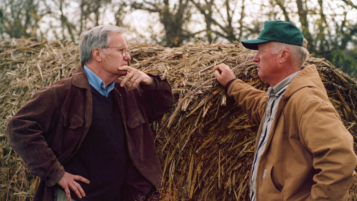 Broadcast journalist Bill Moyers talks with Kansas farmer Charlie Melander.