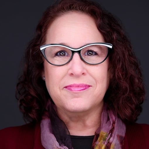 Headshot of Abby Goldstein, president of the Public Media Content Collective