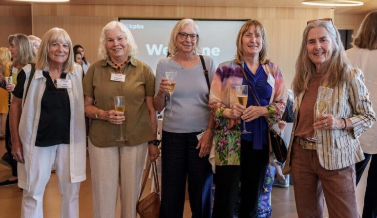 Attendees of the inaugural Gratitude Collective event connected during a reception that preceded the luncheon and keynote presentation.