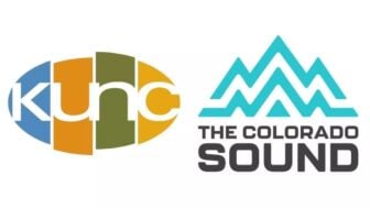 Branding logos for KUNC and The Colorado Sound