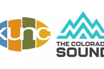 Branding logos for KUNC and The Colorado Sound