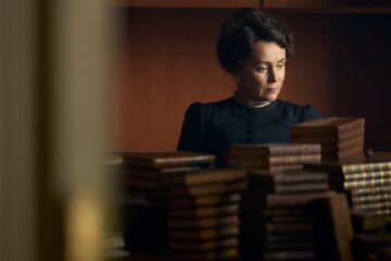 Actor Keeley Hawes portrays Cassandra Austen, sister of novelist Jane Austen,