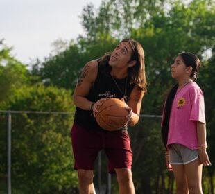 Mato Wayuhi, left, and Nel Daugherty portray siblings in Josiah Jones’ short, “The Love for the Game,” featured in VMM’s new TV series.