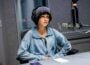 Eumari King Perez, a student whose ”Podcasting Democracy“ submission was featured on-air, sits in a KQED studio in June.