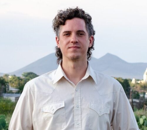 Headshot of Travis Bubenik, station manager of Marfa Public Radio