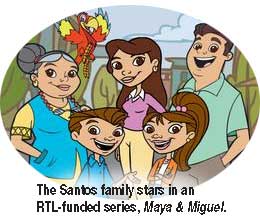 Maya,  Miguel & family. Image: Scholastic Entertainment