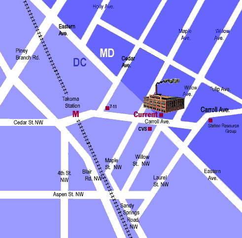Map of downtown Takoma Park