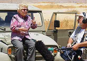Ruth Westheimer filmed on location