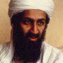 The alleged terrorist in dark beard and white robe