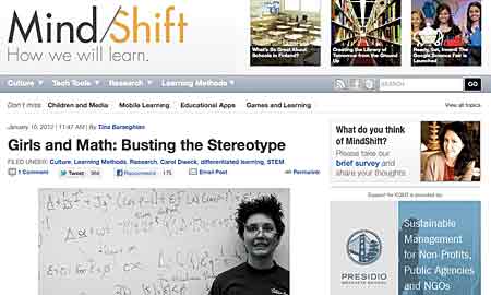 Home page of KQED's Argo blog, MindShift