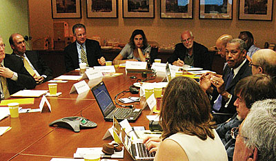 Patrick Butler, David Brugger and other participants in 2010 forum at USC Annenberg's center in D.C.