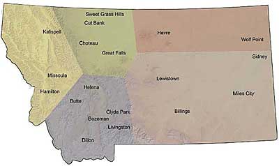 Montana cities map by MontanaPBS