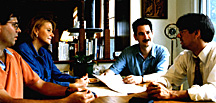 Audience 98 research team at Giovannoni's kitchen table