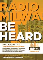 "BE HEARD" IS HEADLINE ON STATION'S POSTER