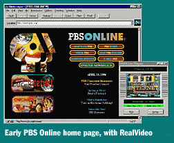 Image of early PBS Online home page